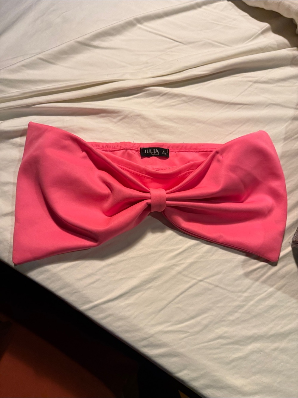 Bright Pink Bow Bandeau Top - Julia Label